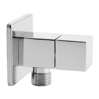 Правоъгълен ъглов смесител Ferro 1/2”x1/2” с лъскаво хромирано покритие