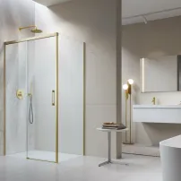 Правоъгълна душ кабина с плъзгаща се врата Radaway Idea KDJ 130x90 см матово черно-прозрачно покритие дясна