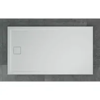Правоъгълно бяло душ корито SanSwiss Livada W20A 90x120 см slim