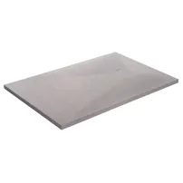 Правоъгълно композитно душ корито Inter Ceramic 100x80 см, матово бяло покритие тип камък
