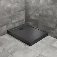 Radaway Doros F Compact Stone правоъгълно душ корито 100x80 см черен акрил