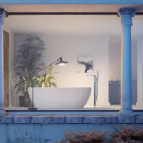 Самостоятелна вана Kreiner Marbella 169x80 см, бяло покритие