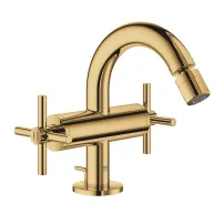 Смесител за биде Grohe Atrio, златист, Cool Sunrise, двоен контрол, с изскачащ вентил