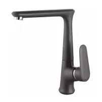 Смесител за кухня Inter Ceramic, монокоманден, сив мат