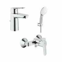 Смесител за мивка Grohe BauEdge с душ слушалка Tempesta, гланциран хром