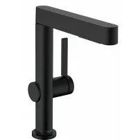 Смесител за мивка Hansgrohe Finoris 230 с издърпващ се душ, 2 струи и Push-Open клапан, матово черен