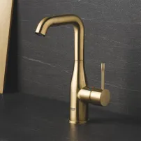Смесител за умивалник Grohe Essence L с изскачащ вентил, златист цвят Cool Sunrise
