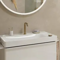 Смесител за умивалник Hansgrohe Tecturis S с два отвора, CoolStart, покритие с матов бронз