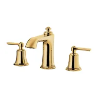 Смесител за умивалник Omnires Armance Gold с двойна ръкохватка