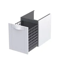 Среден страничен шкаф матово бял Oristo Skagen 40x50 см чекмедже кош за пране