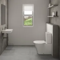 Стояща тоалетна чиния BTW Ideal Standard Connect Air AquaBlade за външно казанче