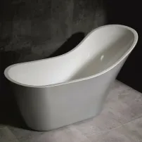 Свободностояща вана Inter Ceramic, бяло-сив акрил, 153x71.5 см