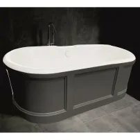 Свободностояща вана Inter Ceramic, бяло-сив акрил, 170x75 см