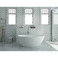 Свободностояща вана Rune Agg бяла 160x82 см