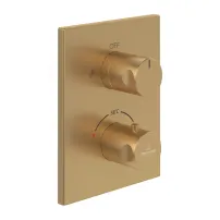Термостатен смесител за душ Villeroy&Boch Angular, четкано злато, без вграден корпус