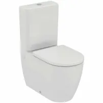Тоалетна чиния Ideal Standard Ellisse без ринг BTW с бял капак с плавно затваряне и казанче
