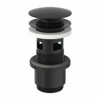 Вентил за умивалник Ideal Standard с преливник, матово черен, отваряем с натискане