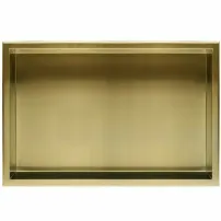 Вграден рафт Rea правоъгълен, матово златист, 30x60x10 см