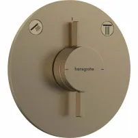 Вграден смесител за душ Hansgrohe DuoTurn S с 2 функции, цвят четкан бронз