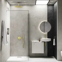 Вграден смесител за душ Ideal Standard Atelier Joy, златист цвят, без тяло за вграждане