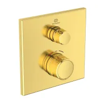 Вграден смесител за душ Ideal Standard Ceratherm Navigo квадратен, златист, без тяло за вграждане