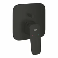 Вграден смесител за вана/душ Grohe Cubeo, матово черен, без тяло за вграждане