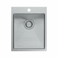 Вградена мивка от неръждаема стомана Quadron Unique Russel 90, матиран хром, 40x50 см