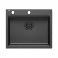 Вградена работна станция Quadron Kurt 110, черна, 59.5x50 см