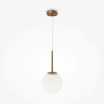 Висяща лампа Maytoni Basic, златиста/бяла, 1 крушка, 27 x 36,5 см