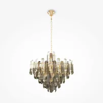 Висяща лампа Maytoni Flare, златиста/прозрачна, 8 крушки