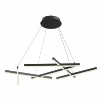 Висяща лампа Maytoni Line, черна, LED, 6 бр.