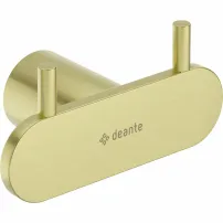 Закачалка за дрехи Deante Round, златна, с двойна рамка