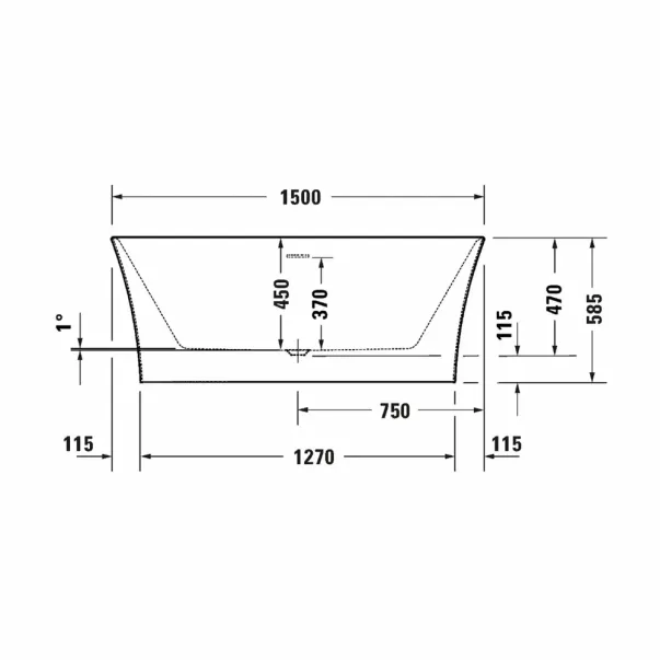 Duravit DuraSenja свободностояща вана 150x75 см бяло покритие, закрепена към стената, между другото picture - 5