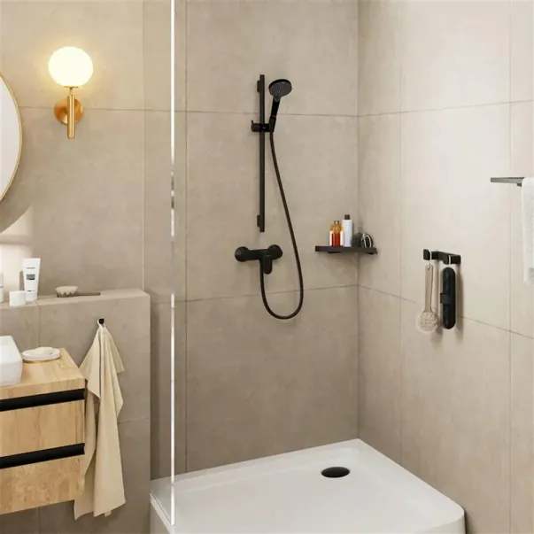 Душ комплект с лост 65 см Hansgrohe Vernis Blend Vario матово черно покритие 2 функции picture - 2