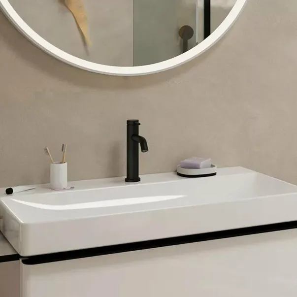Едноръкохватков смесител за умивалник Hansgrohe Tecturis S, матово черен picture - 2