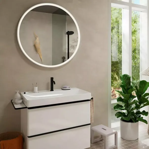 Едноръкохватков смесител за умивалник Hansgrohe Tecturis S, матово черен picture - 3