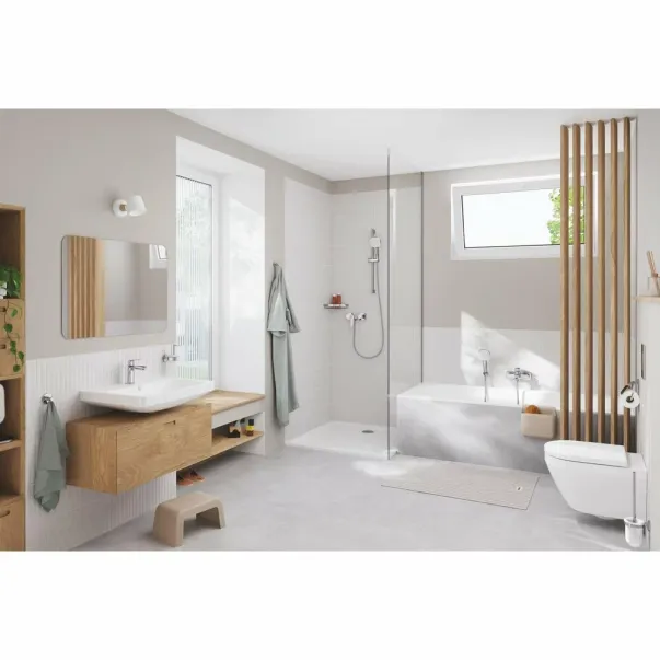 Grohe Cubeo S смесител за умивалник с едноръкохватков изскачащ вентил, гланциран хром picture - 3