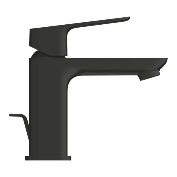 Grohe Cubeo S смесител за умивалник с едноръкохватков изскачащ вентил, матово черен picture - 3
