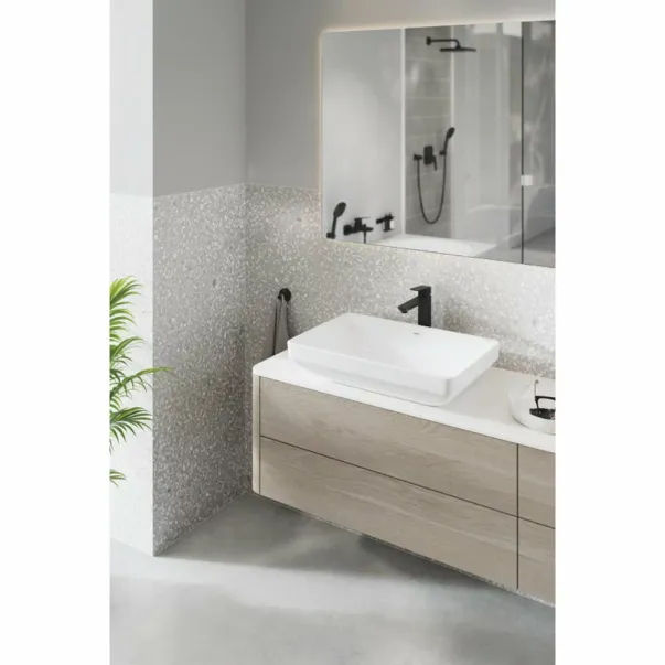 Grohe Cubeo XL висок едноръкохватков смесител за умивалник, матово черен picture - 3