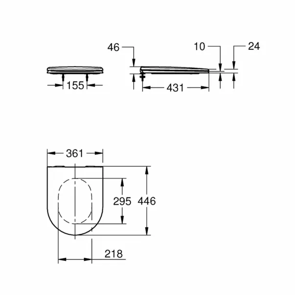 Grohe Essence бял капак за тоалетна чиния с плавно затваряне picture - 5