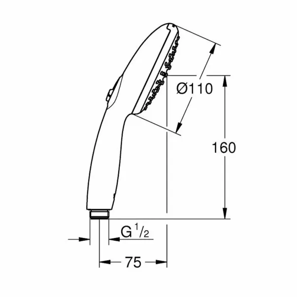 Grohe Vitalio Start 110 хромирана душ слушалка с 2 функции picture - 8