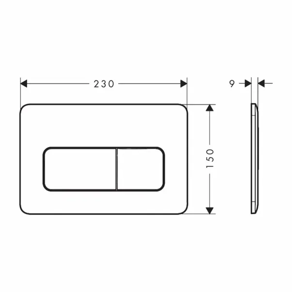 Hansgrohe iFrame Original Q бутон за активиране, матово черно picture - 4