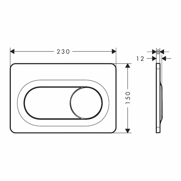 Hansgrohe iFrame Original S бутон за активиране, матово черно picture - 5