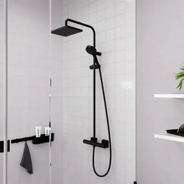 Hansgrohe Vernis Shape 230 Ecosmart термостатична душ колона със смесител, матово черно picture - 2