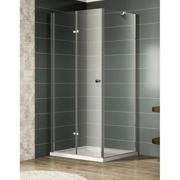 Inter Ceramic душ параван Walk-In хром 100x200 см прозрачно стъкло picture - 2