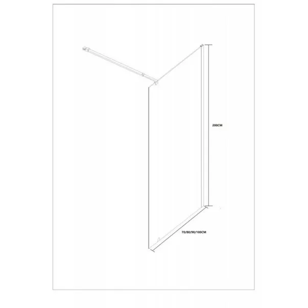 Inter Ceramic душ параван Walk-In хром 70x200 см прозрачно стъкло picture - 3