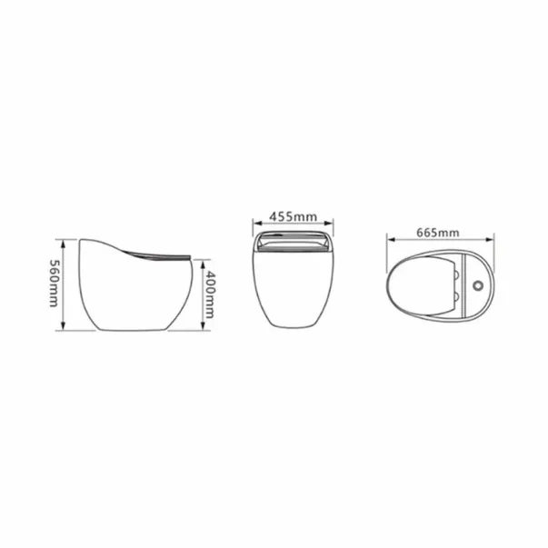 Компактна тоалетна чиния Rune Ymir Rimless, бяла, с казанче и капак с плавно затваряне picture - 2