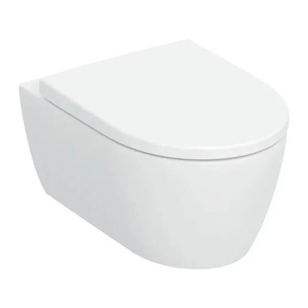 Комплект окачена тоалетна чиния Geberit iCon TurboFlush с softclose капак гланцово бяло picture - 2