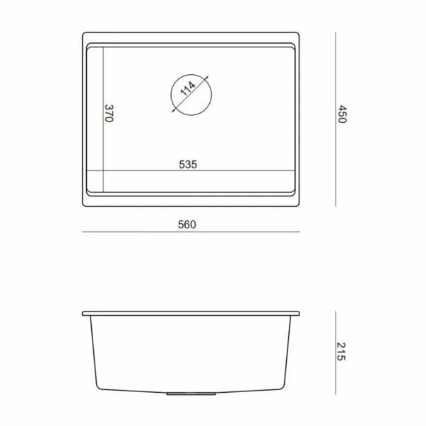 Композитна мивка за под плот Quadron Logan 100 бежово-златна 56x45 см picture - 3