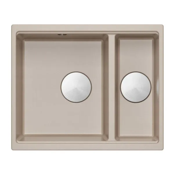 Композитна вградена мивка Quadron Logan 150 бежово-инокс 56x46 см picture - 2